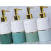 CERAMIC SOAP DISPENSER GREEN ASSORTED 6.5X18.5CM - Image 2