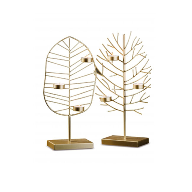 TEALIGHT STAND IRON ASSORTED 20.5X10.5X44CM
