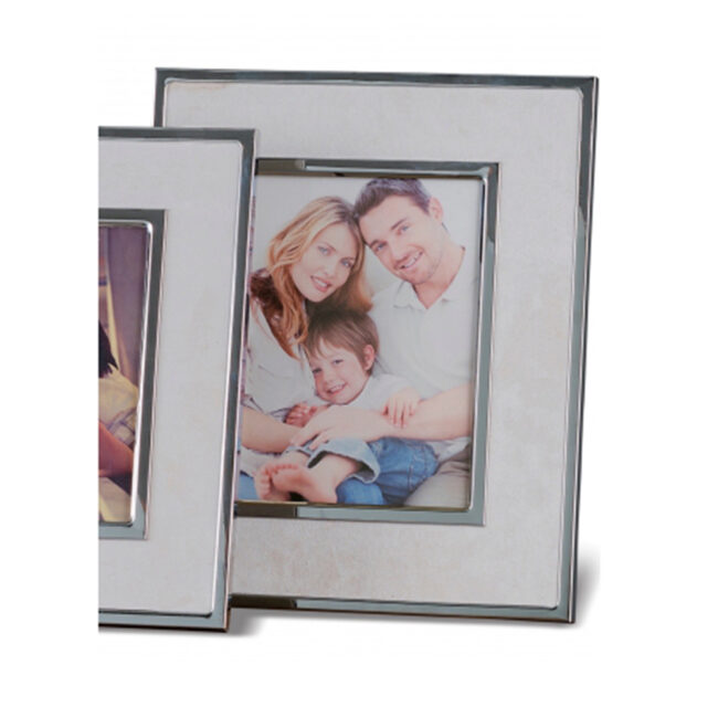 PHOTO FRAME STEEL & VELVET ASSORTED WHITE 15XH20CM