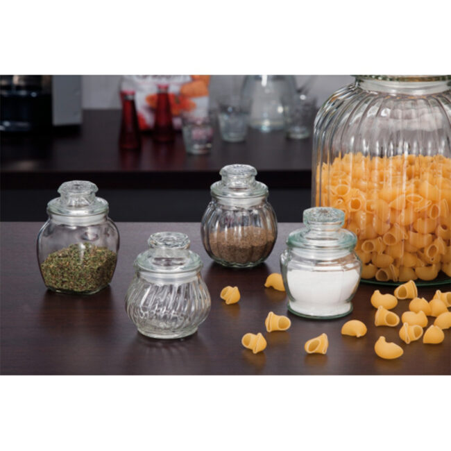GLASS JAR ASSORTED 7.5X10CM