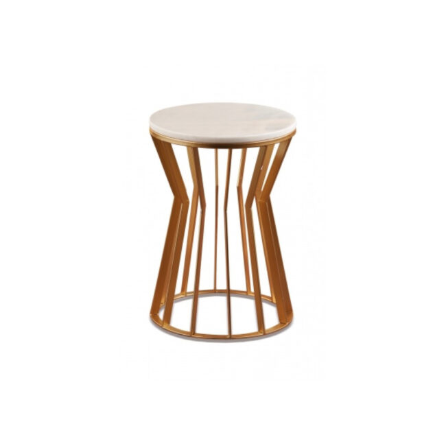 SMALL TABLE IN MARLBE & IRON D35XH50CM