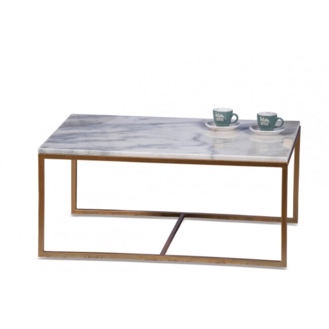 IRON & MARBLE TABLE D77X58XH34CM