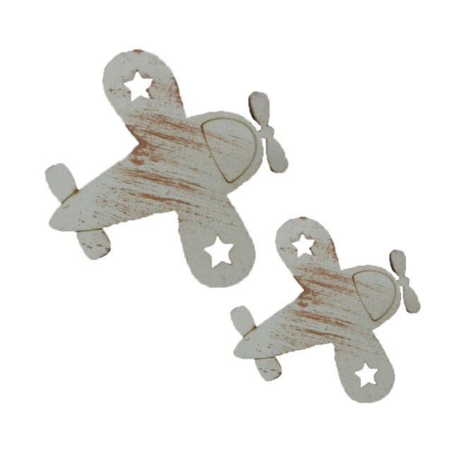 AIRPLANE LIGHT BLUE WITH BROWN FINISH