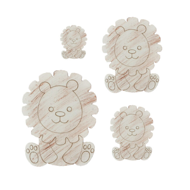LION ECROU WITH BROWN FINISH