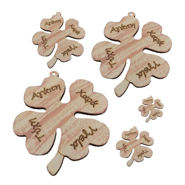 WISHES TREFOIL ECROU WITH OLD PINK FINISH