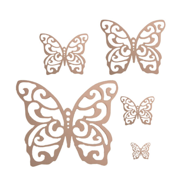 BUTTERFLY CARVED OLD PINK