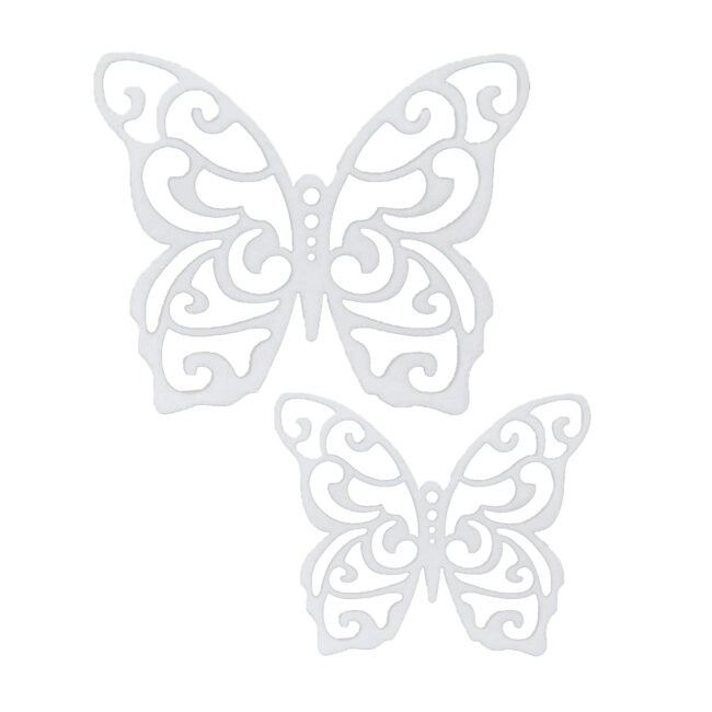 BUTTERFLY CARVED WHITE