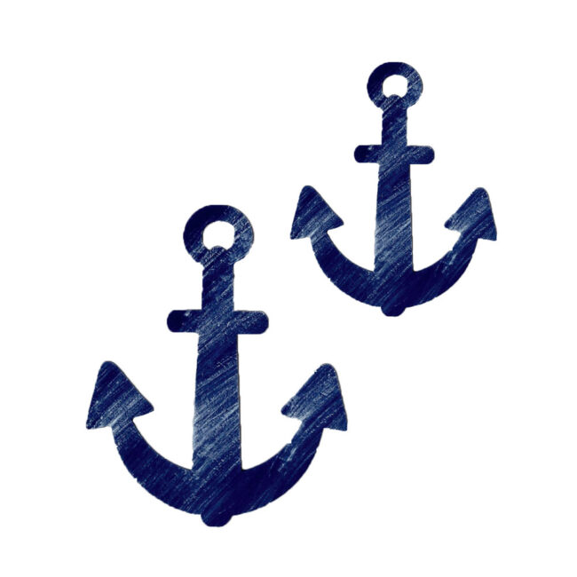 ANCHOR BLUE WITH WHITE FINISH
