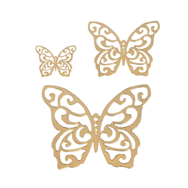 PLEXIGLASS BUTTERFLY GOLD