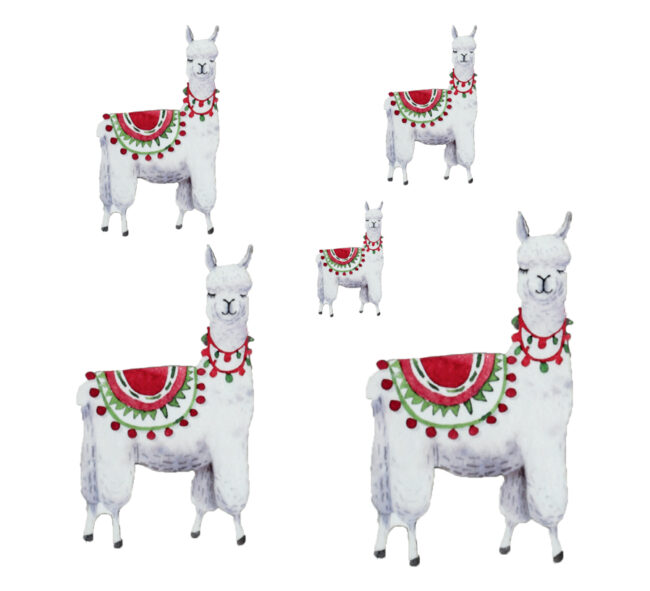 LAMA WOODEN PRINTED