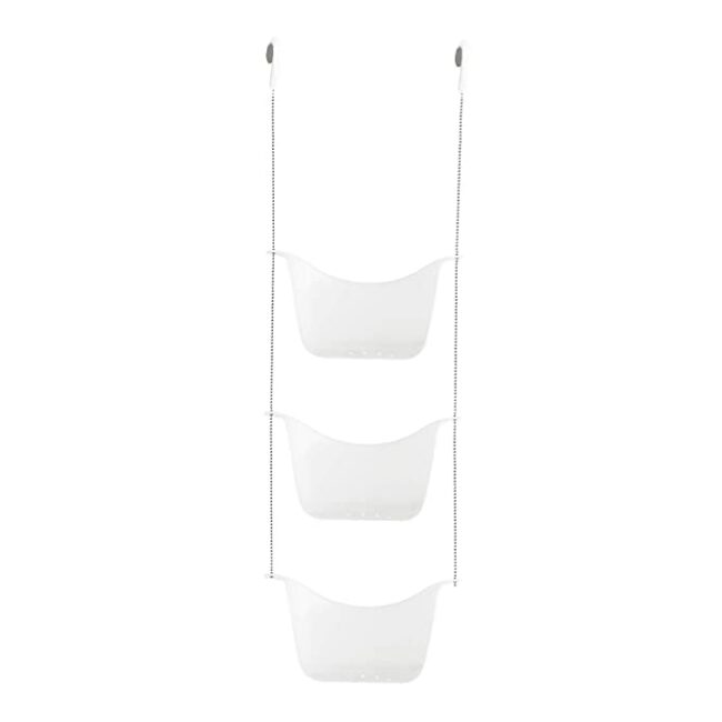 3 BASKETS NICKEL SHOWER CADDY WHITE 28.70X12.49X19.05CM