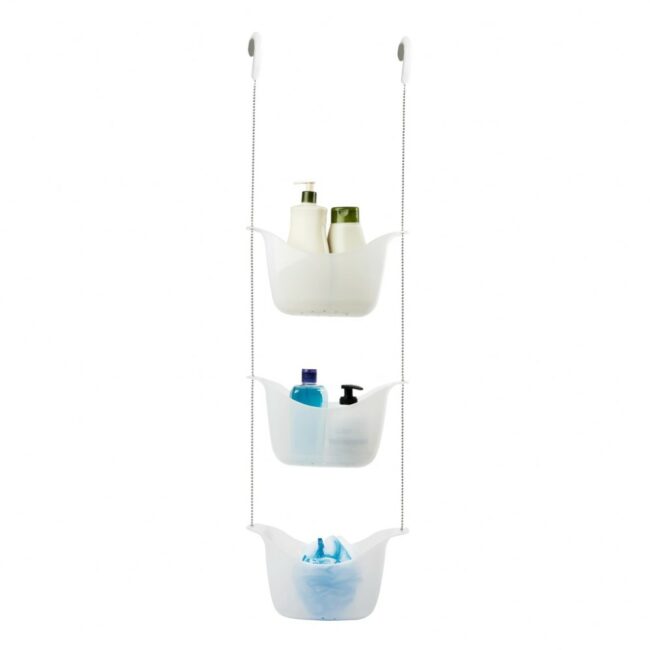 3 BASKETS NICKEL SHOWER CADDY WHITE 28.70X12.49X19.05CM - Image 3