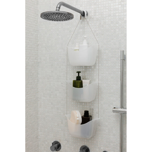3 BASKETS NICKEL SHOWER CADDY WHITE 28.70X12.49X19.05CM - Image 2