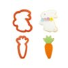 RABBIT & CARROT CUTTERS 8X2.2CM 2PCS