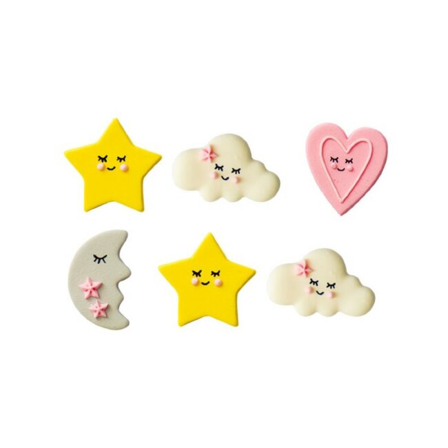 BABY GIRL IN SUGAR DECORATIONS 6PCS - Image 2