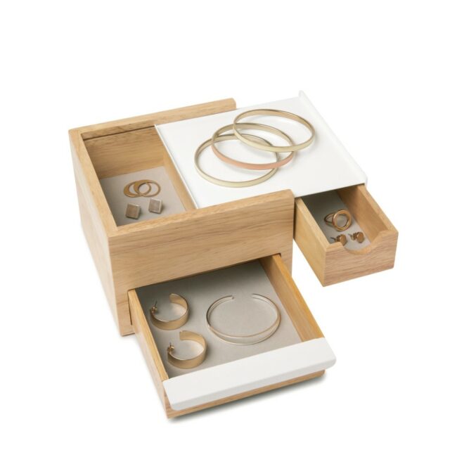 MINI STOWIT JEWELERY BOX NATURAL 15.25X17X11.12CM - Image 4