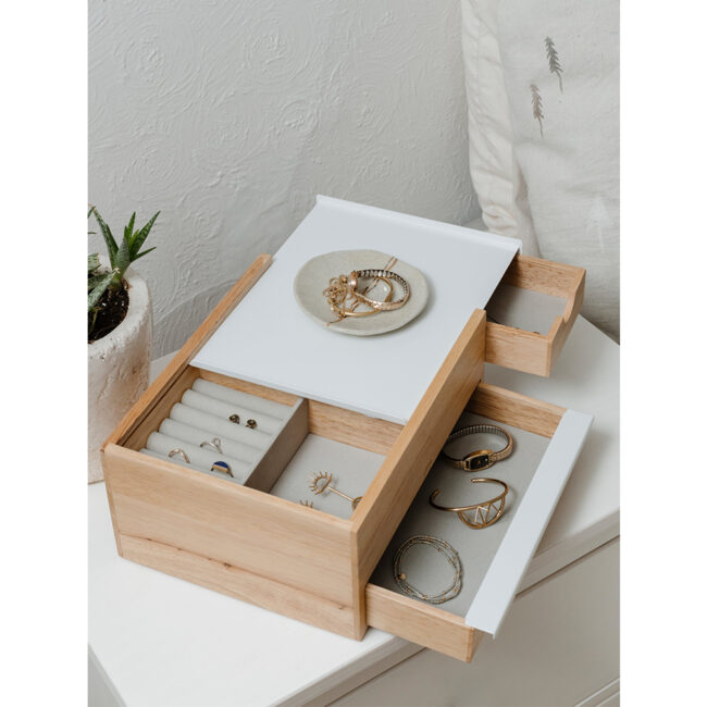 MINI STOWIT JEWELERY BOX NATURAL 15.25X17X11.12CM - Image 3