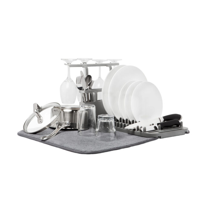 UDRY DISHRACK WITH DRY MAT CHARCOAL 60.96X45.72X27.30CM - Image 3