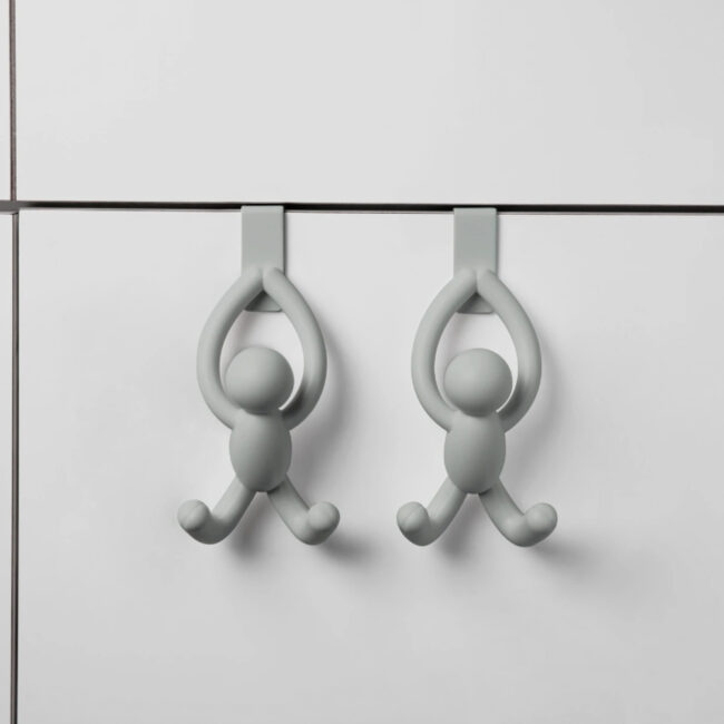 BUDDY OVER THE CABINET HOOK GREY 6.2X7.4X12.9CM 2PCS - Image 3