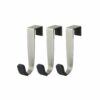 SCHNOOK NICKEL OVER THE CABINET HOOK BLACK 8.25X5X1.5CM 3PCS