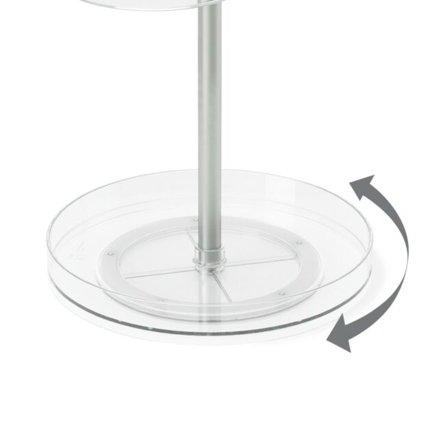 PIROUETTE NICKEL COSMETIC ORGANIZER CLEAR 23X23X35.5CM - Image 3
