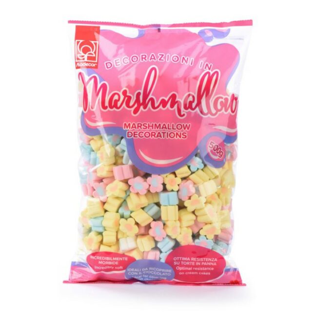 FLOWERS MARSHMALLOWS MIX ASSORTED COLOURS 500GR - Image 4