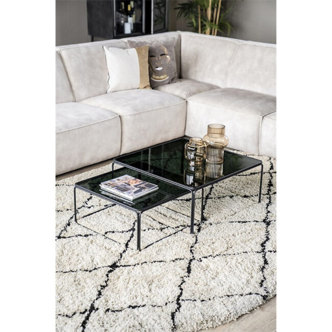 SET OF 2 COFFEE TABLE OLIT LARGE 75X75X33/60X60X28CM - Image 5