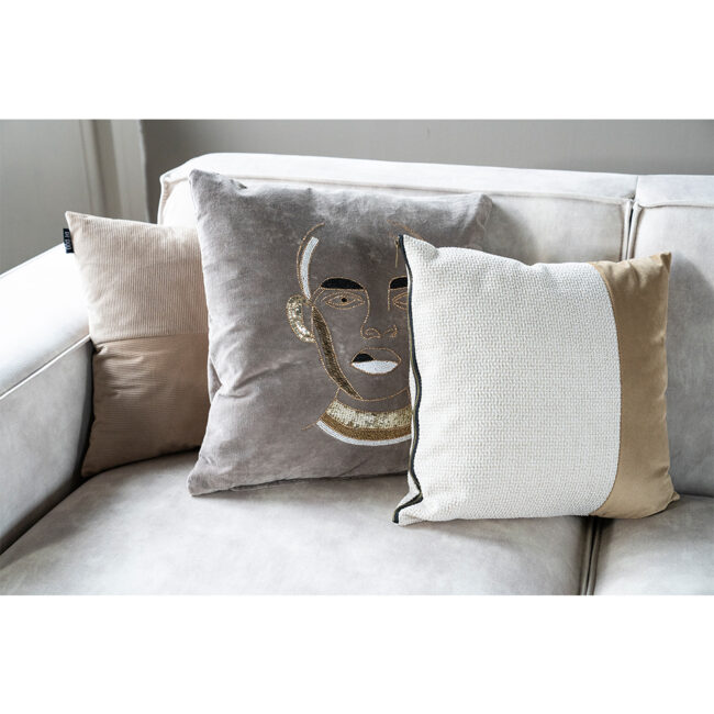 PILLOW NETT GOLD/OFF-WHITE 45X45CM - Image 5