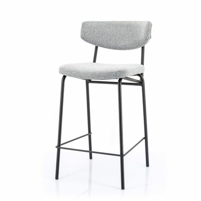 BAR CHAIR CROCKETT GREY 45X56,5X92CM