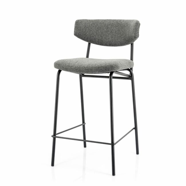BAR CHAIR CROCKETT DARK GREY 45X56,5X92CM