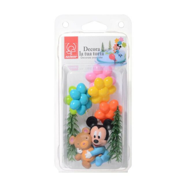 BABY MICKEY PLASTIC CAKE KIT 4 PCS