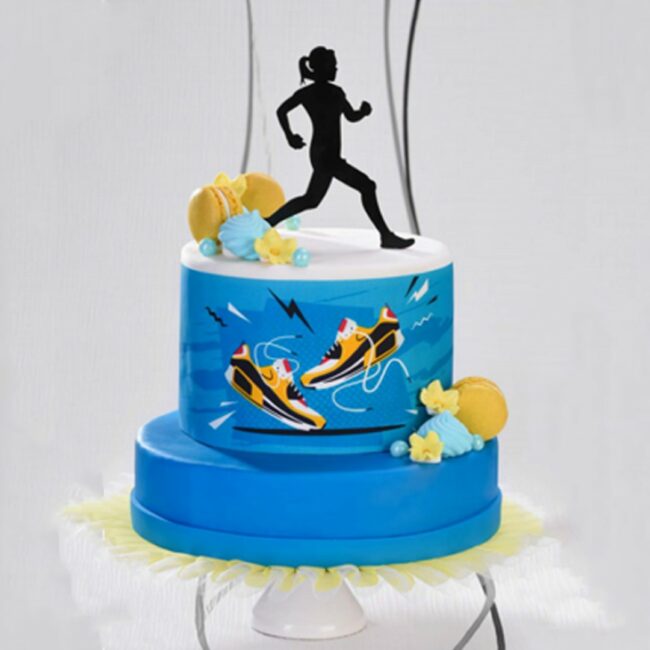 WOMAN RUNNER METAL CAKE TOPPER - Image 2