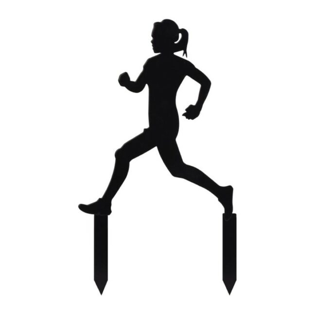 WOMAN RUNNER METAL CAKE TOPPER