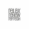 STAMP "RELAX - RENEW - REFRESH" 4X4CM