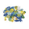 SPONGE RUBBER SPACE MIX GLITTER SELF ADHESIVE 2-3CM 80PCS