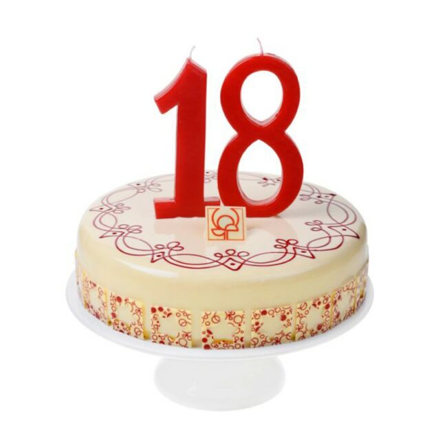 RED NUMERAL CANDLES 12 CM - Image 3
