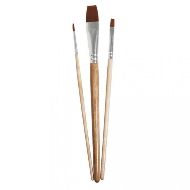 BRUSH SET DECO-METAL FSC 100% ASSORTED - 3PCS