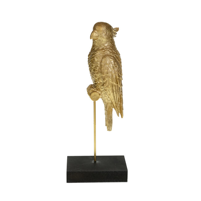 BIRD POLYRESIN GOLD  11X7.8X29CM