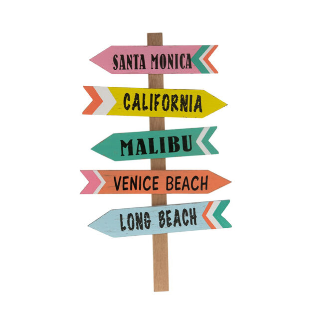 ROAD SIGN WOODEN 33X2X60CM