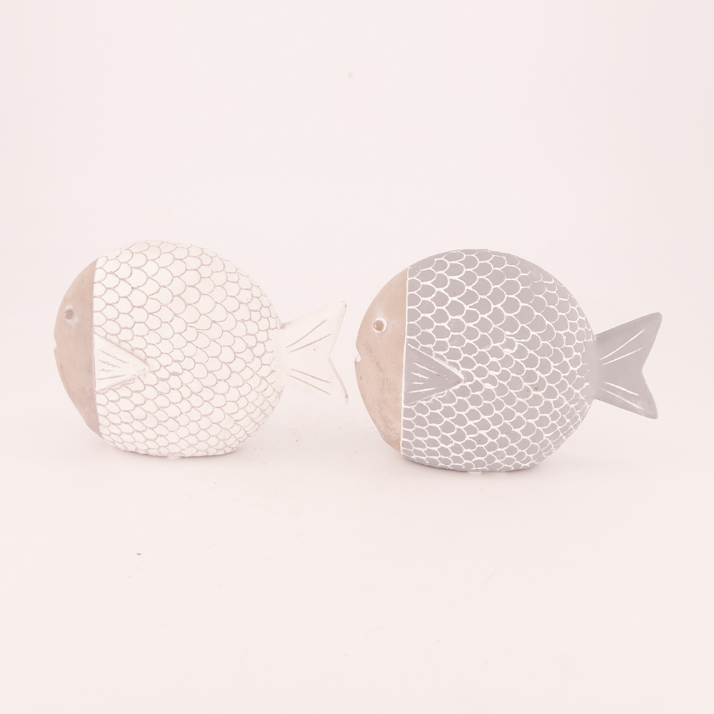 FISH CEMENT ASSORTED19.5X5.5X14.5CM