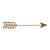 METAL DECORATION CUPID ARROWS GOLD 16.3X2.5X0.15CM 2PCS