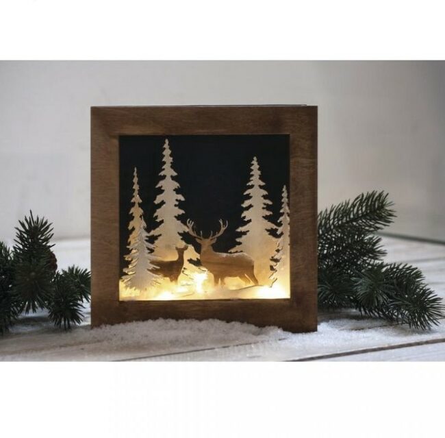 WOODEN KIT 3D MOTIF FRAME WINTERLAND, FSC 100% 20X20X6.6CM - Image 3
