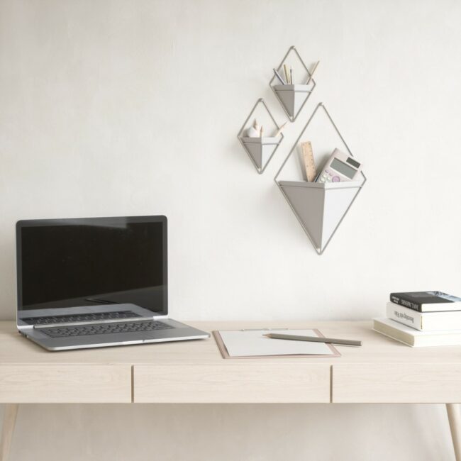 TRIGG NICKEL WALL DISPLAY SMALL WHITE 19X12CM 2PCS - Image 3