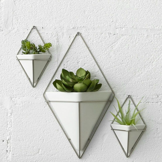 TRIGG NICKEL WALL DISPLAY SMALL WHITE 19X12CM 2PCS - Image 4