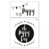 DECORATIVE PEEL-OFF MOTIVES "HAPPY" 10X16CM - 2SHEETS
