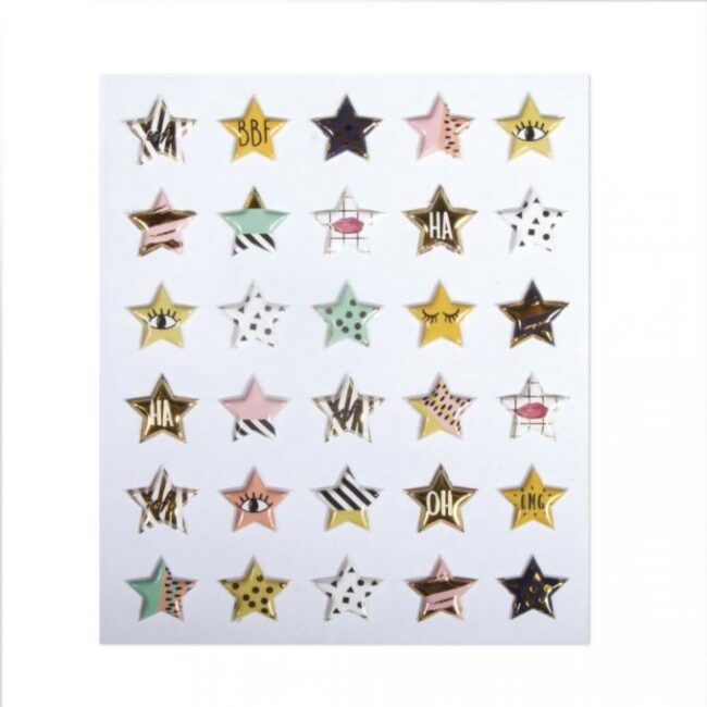 PUFFY STICKER STARS 30PCS
