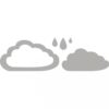 PUNCHING STENCIL SET(DEEP EDGE)"CLOUDS & DROPS" 0.5-9.1 X 0.8-4.8CM - 4PCS