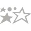 PUNCHING STENCIL SET(DEEP EDGE)"STARS&CIRCLES" 1-6.8 X 1-6CM - 4PCS