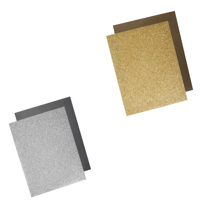 METALLIC IRON-ON TRANSFER FOIL 21.5X28CM ASSORTED - 2SHEETS