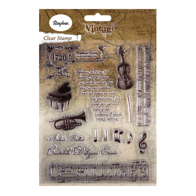 CLEAR STAMPS - VINTAGE MUSIC (APPROX.1-12.5CM)